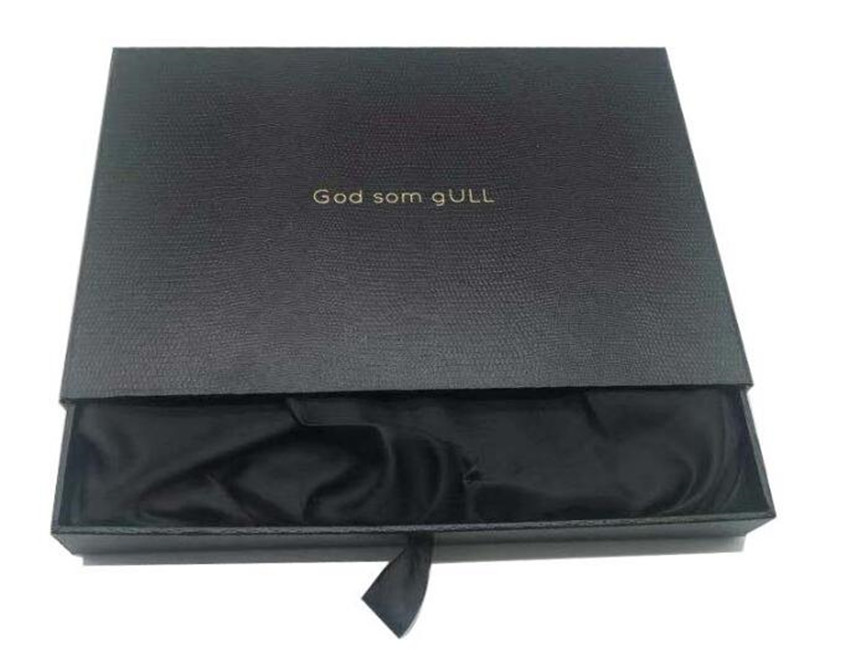 Black Rigid Drawer Paper Box