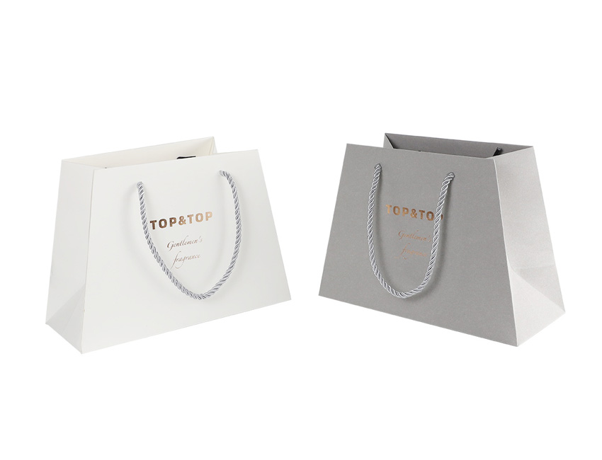 Custom White Shopping Paper Bag Custom White Shopping Paper Bag