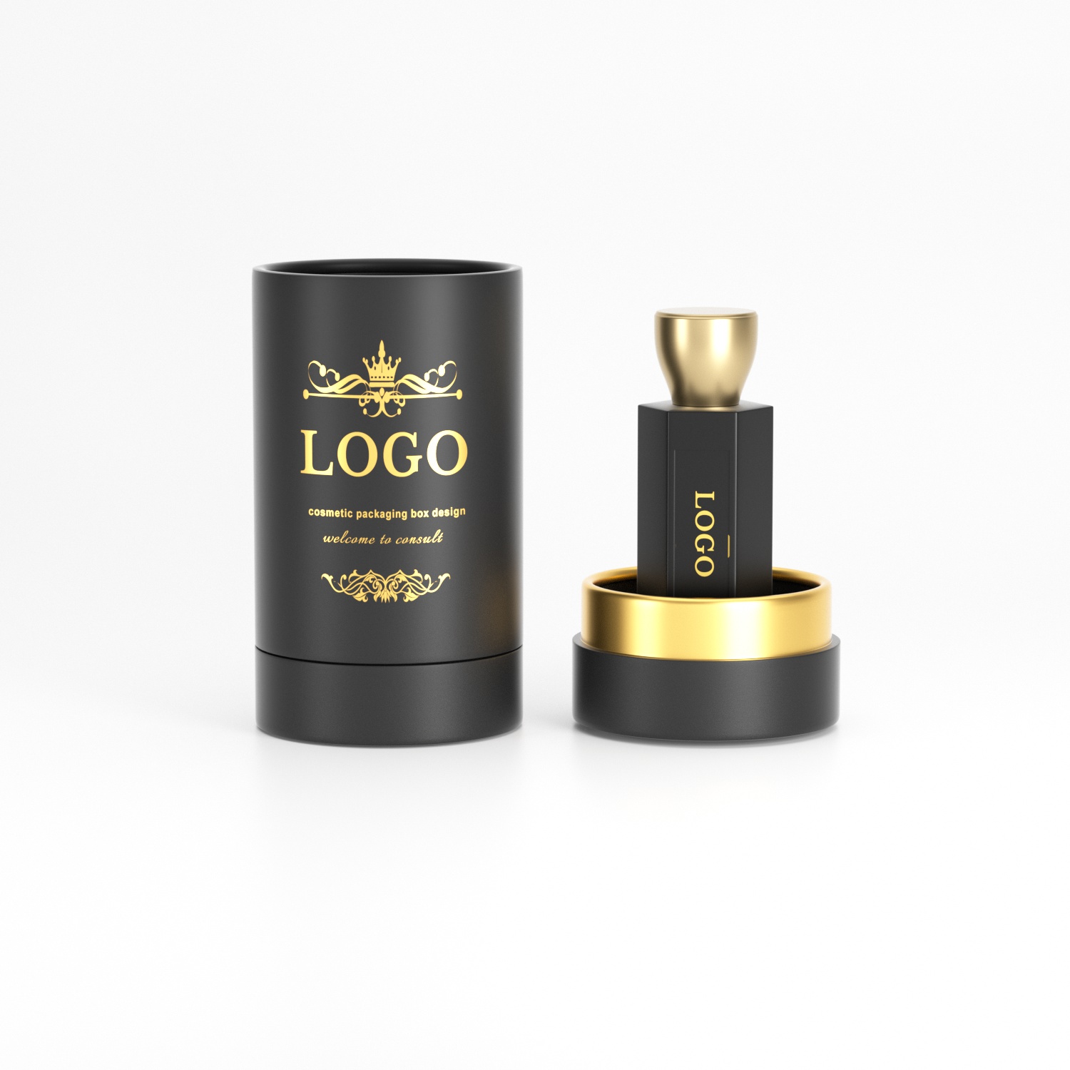 Black perfume box Black perfume box