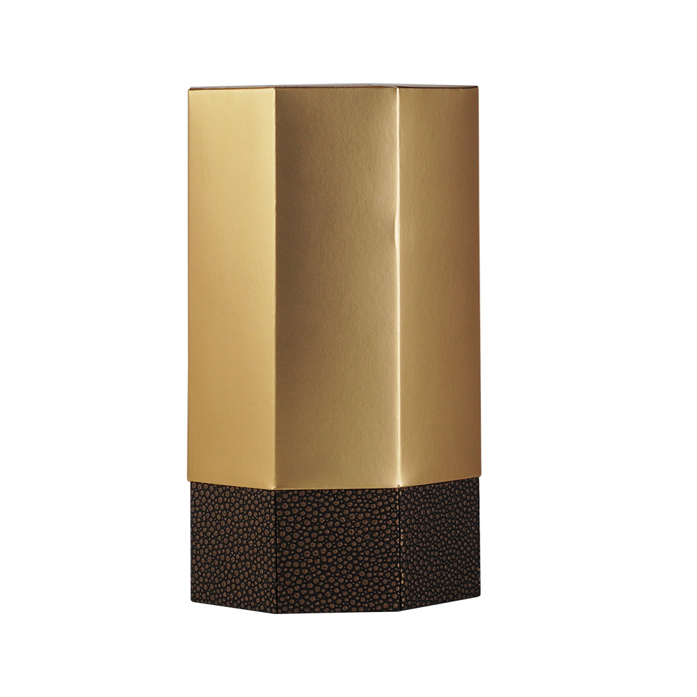 gold round paper box