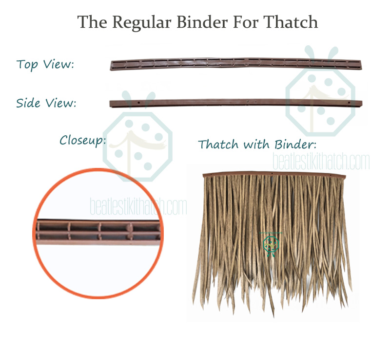 The regular thatch strip binder used for our artificial nipa hut thatch roofing materials