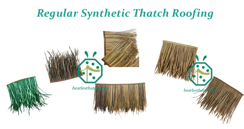 Various high quality artificial thatch roofing tiles for the request of contractors, builders, developers, property owners, landscape designers