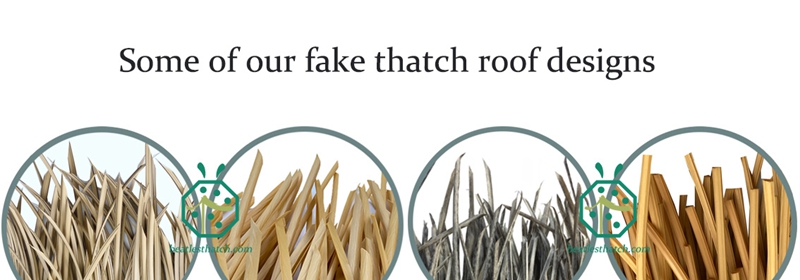 Different styles of synthetic lapa thatch roof materials to meet the design requirement for the thatch roof buildings