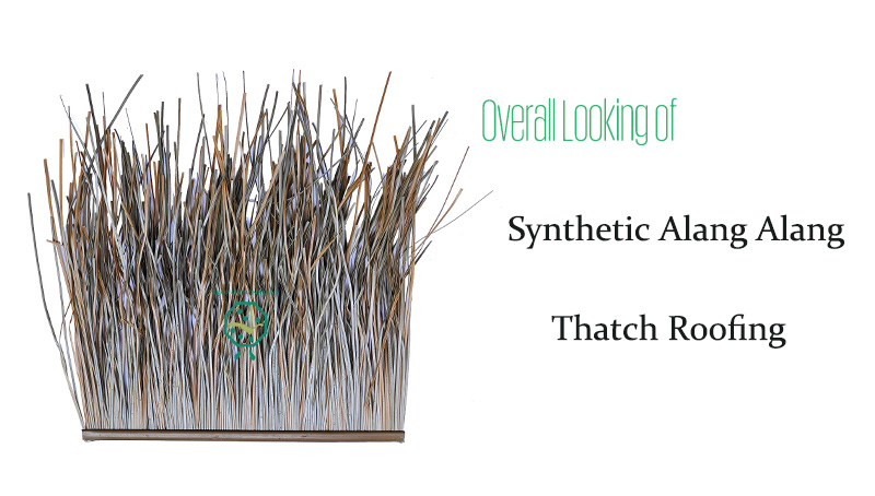 Fake alang alang thatch roof panels for bali hut, beach bar, waterfront villa landscape design