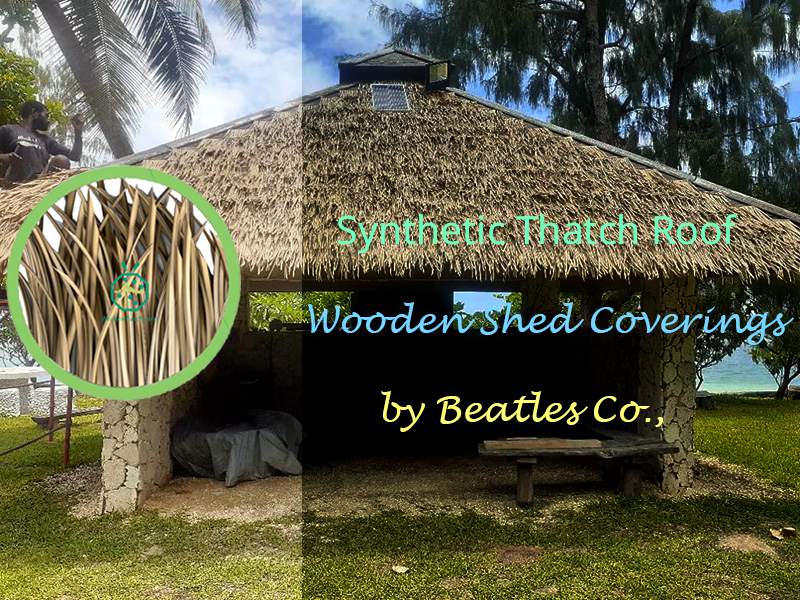 Synthetic makuti thatch roof covering for Kenya resort hotel lodge patio