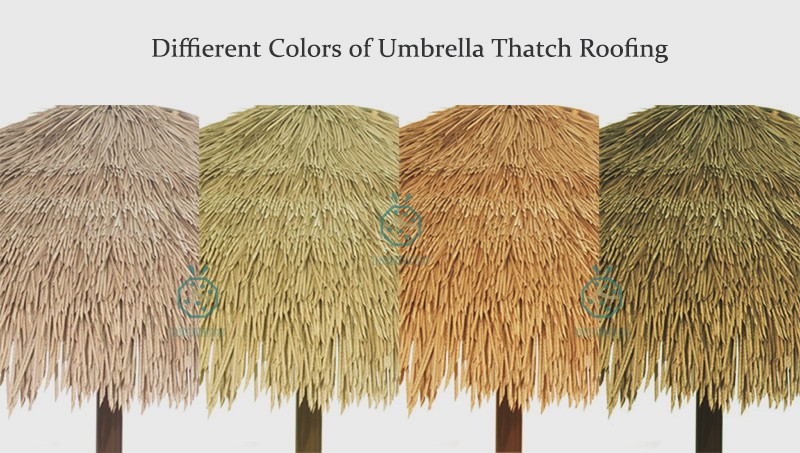 Diffierent Colors of Umbrella Thatch Roofing