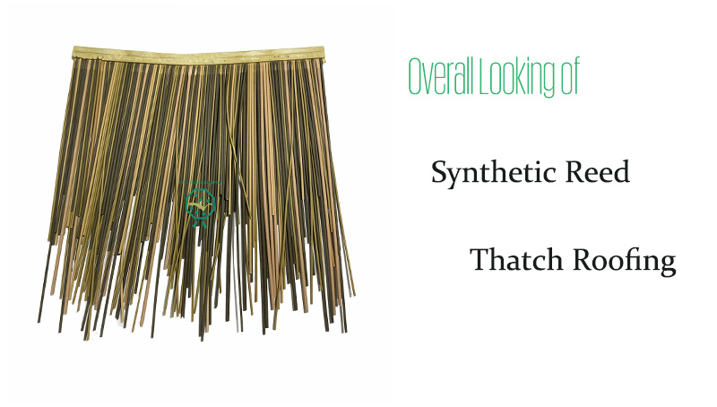 Synthetic reed thatch roof panels for safari park lodge thatch roof designs