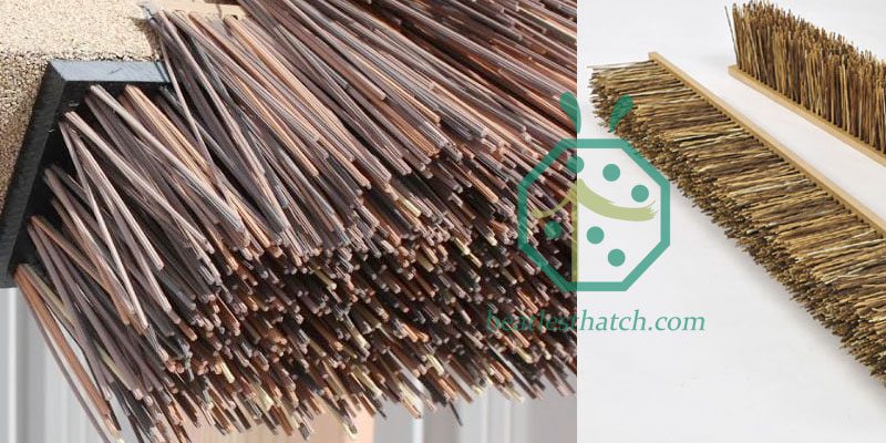 Artificial synthetic reed thatch roof tiles accessories for eave position to make thatch roof looks thicker