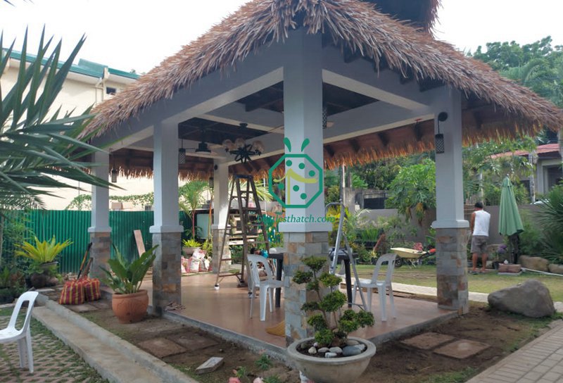 Plastic anahaw thatch roof project for Homestay Inn of Luzon Island in Philippines