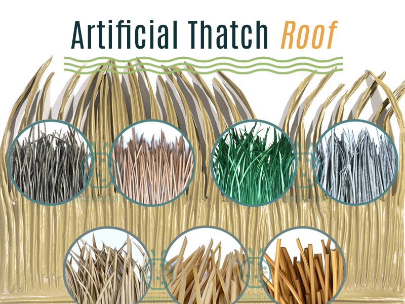 Resort hotel beach bungalow villa artificial straw thatch roofing panels Resort hotel beach bungalow villa artificial straw thatch roofing panels
