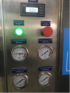 Key instrument displays of the AdBlue making machine