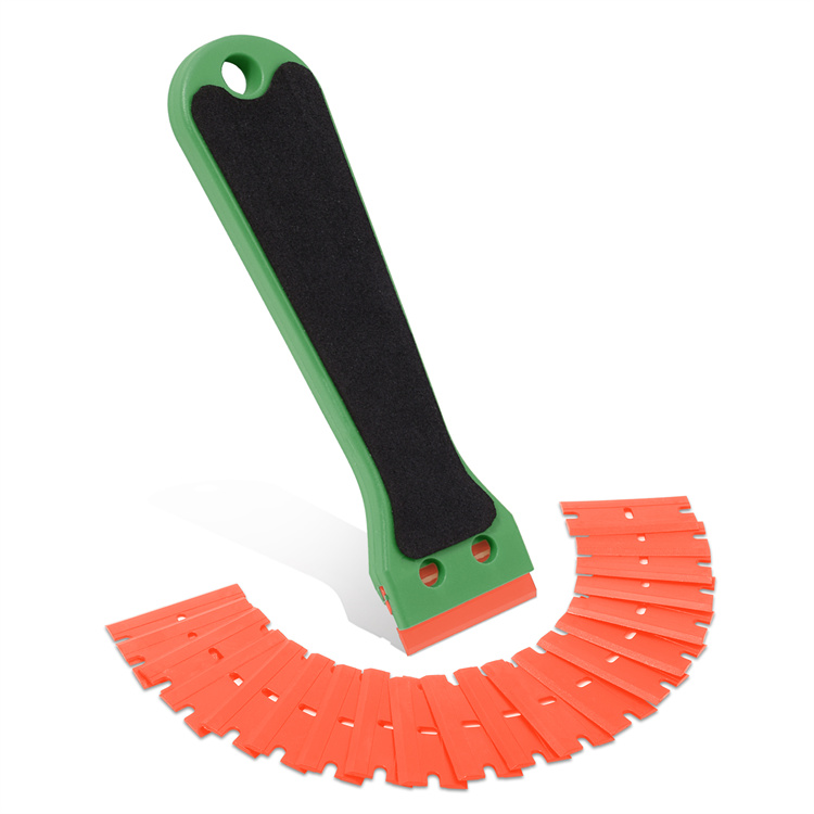 Plastic cleaning scrapers