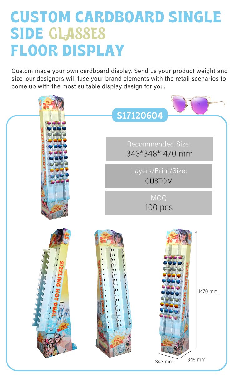 cardboard sunglasses display