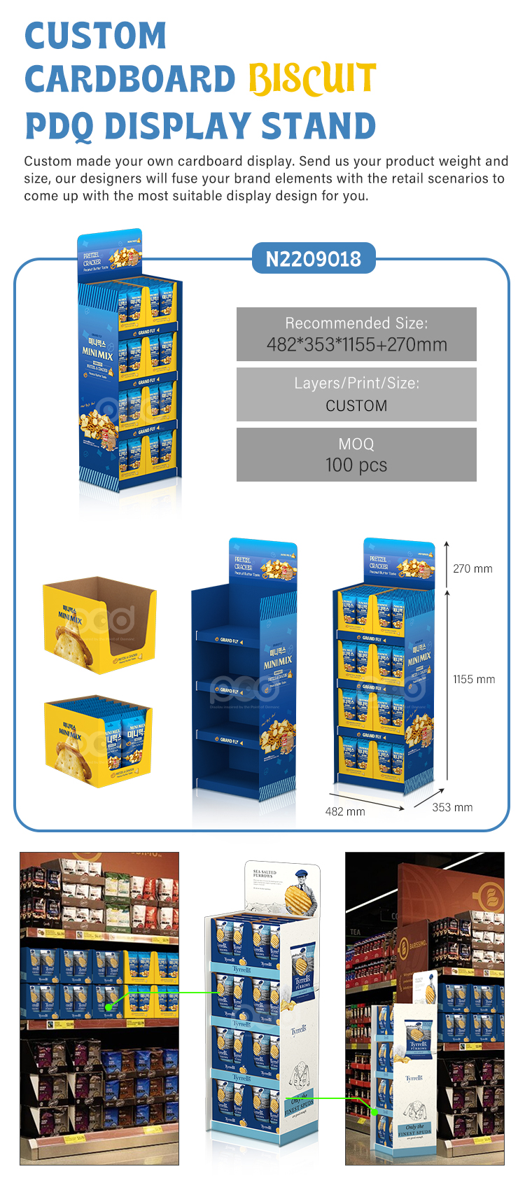 cardboard biscuits display