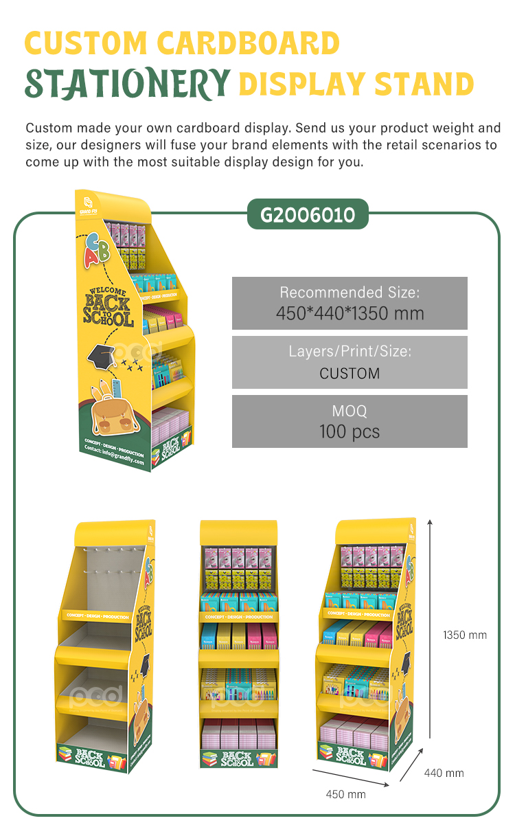 cardboard stationery display display