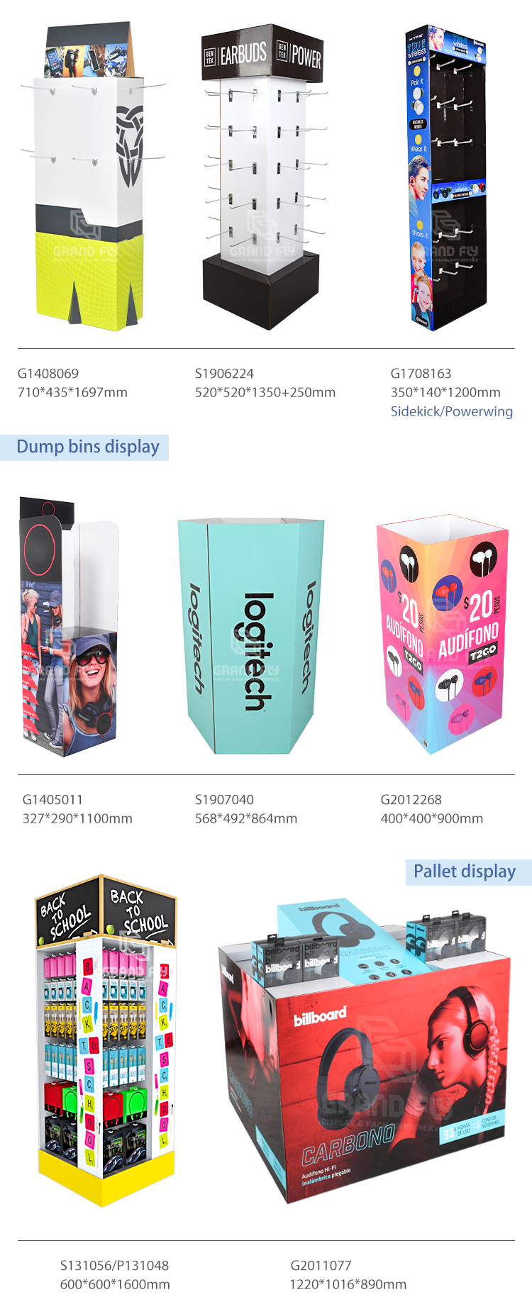 cardboard display stand for mobile accessories