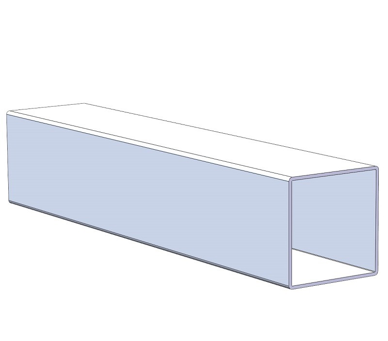 Solar aluminum square tube 100×100mm Aluminum square tube (POW-CPS)