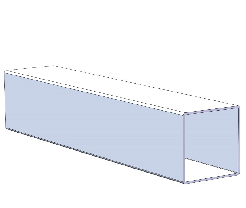 Aluminum square tube 100×100mm Aluminum square tube (POW-CPS)