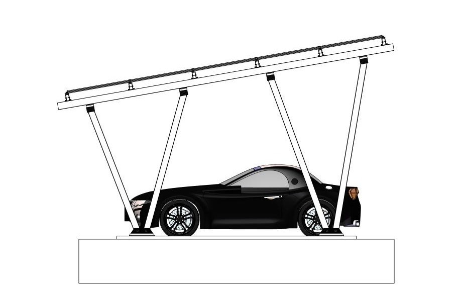 All-aluminum waterproof carport solar mounting system All-aluminum waterproof carport solar mounting system
