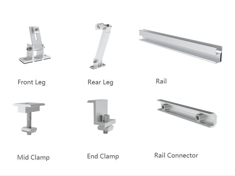 Adjustable Leg Roof Solar Mounting Kits