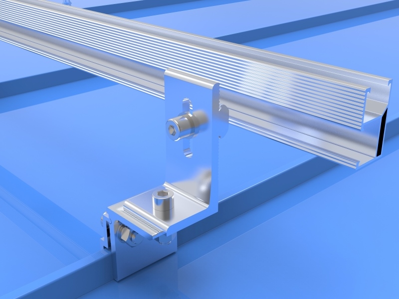 clamp lock solar mounting structure with L base 