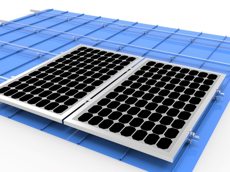 metal roof solar mounting clip lock structure