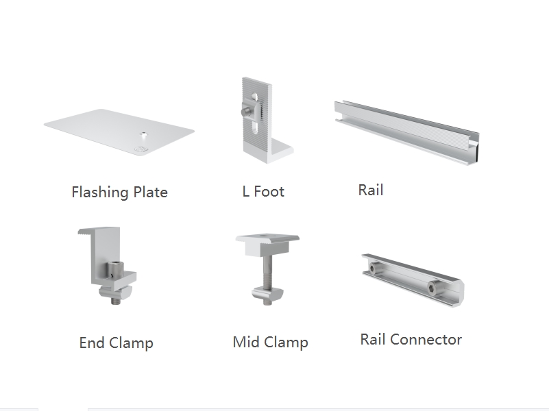 Flashing Roof Solar Mount Kit