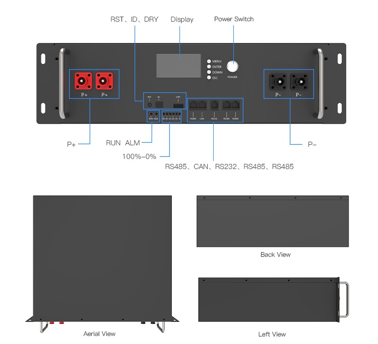 51.2V Rack Mount Lithium Lifepo4 Battery