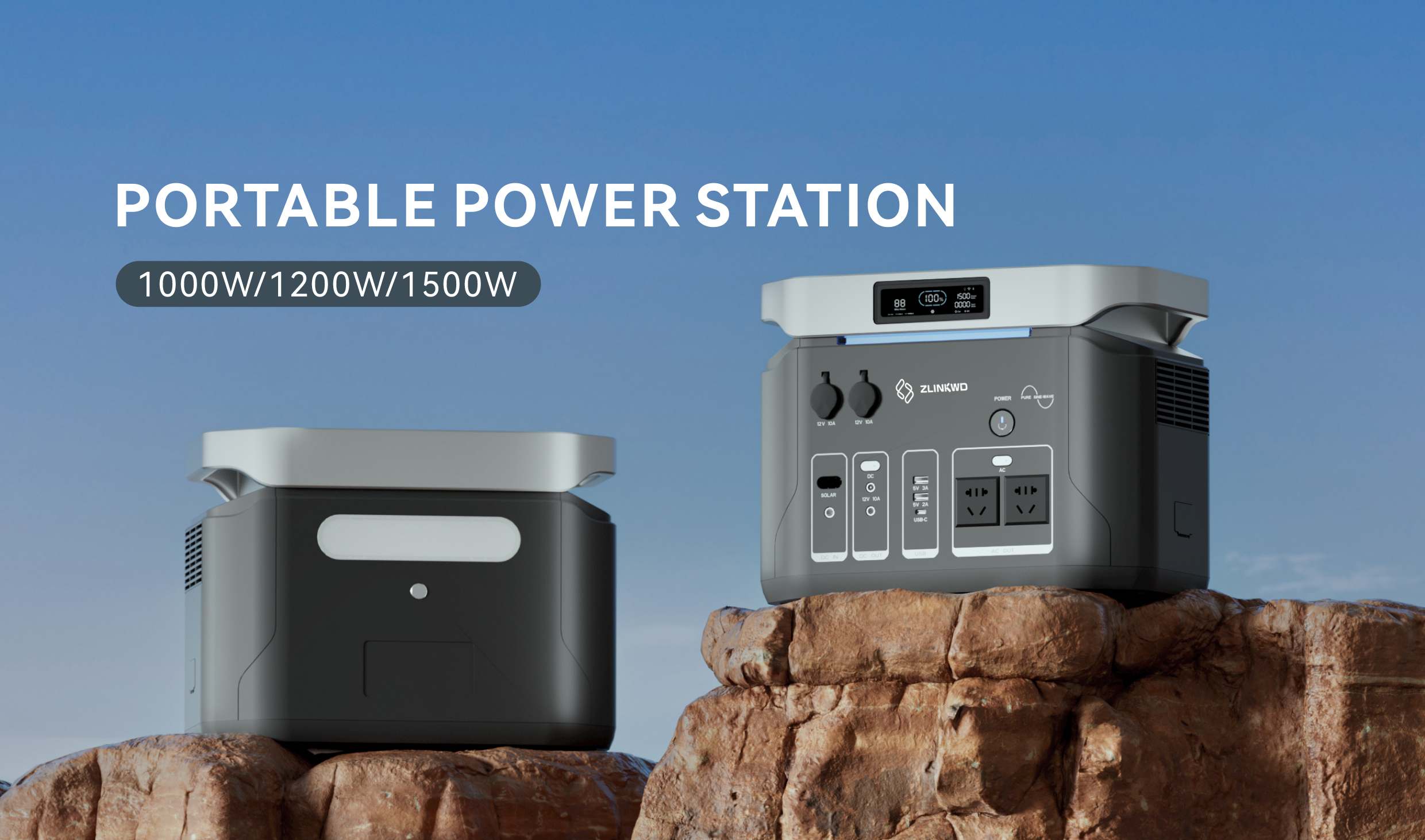 Powerstation 1000W Camping 110v 220v Solar Portable Power Station