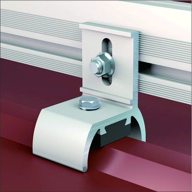 Trapizoidal metal roof solar bracket