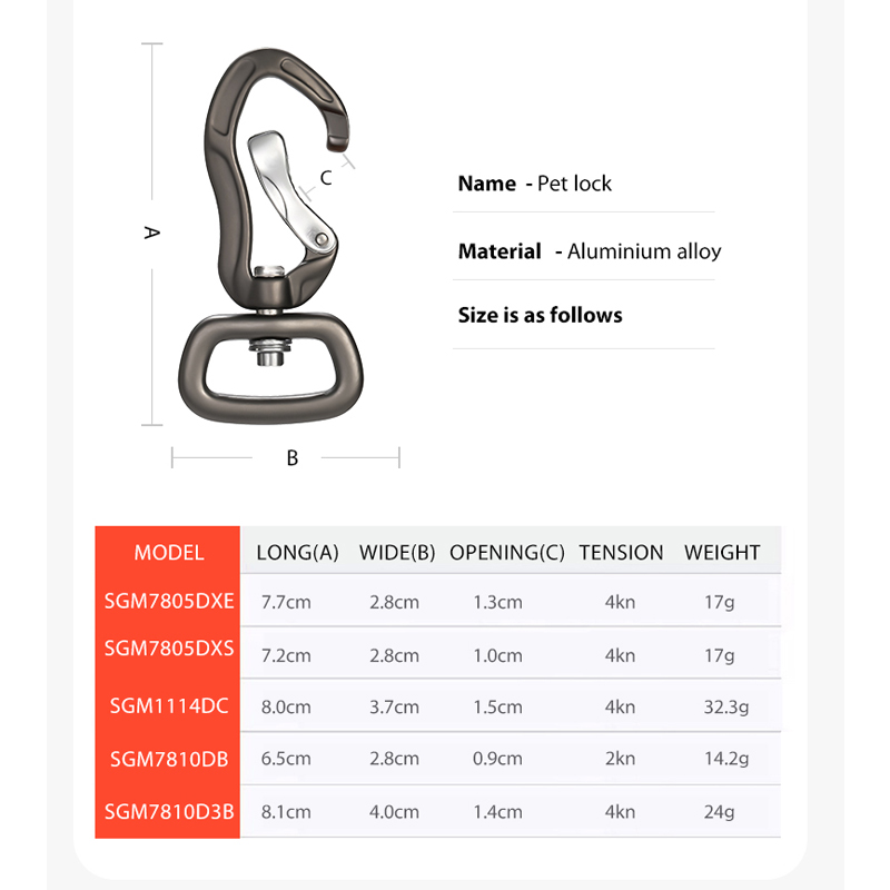Swivel Carabiner Snap Hooks Swivel Carabiner Snap Hooks
