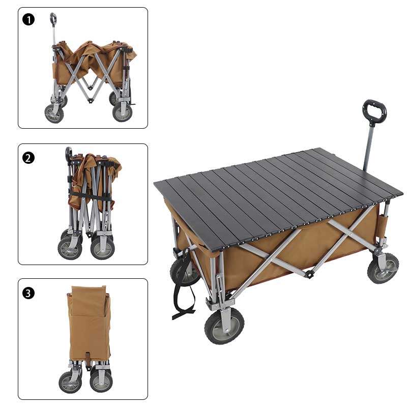 Outdoor Folding Wagon with table top Outdoor Folding Wagon with table top