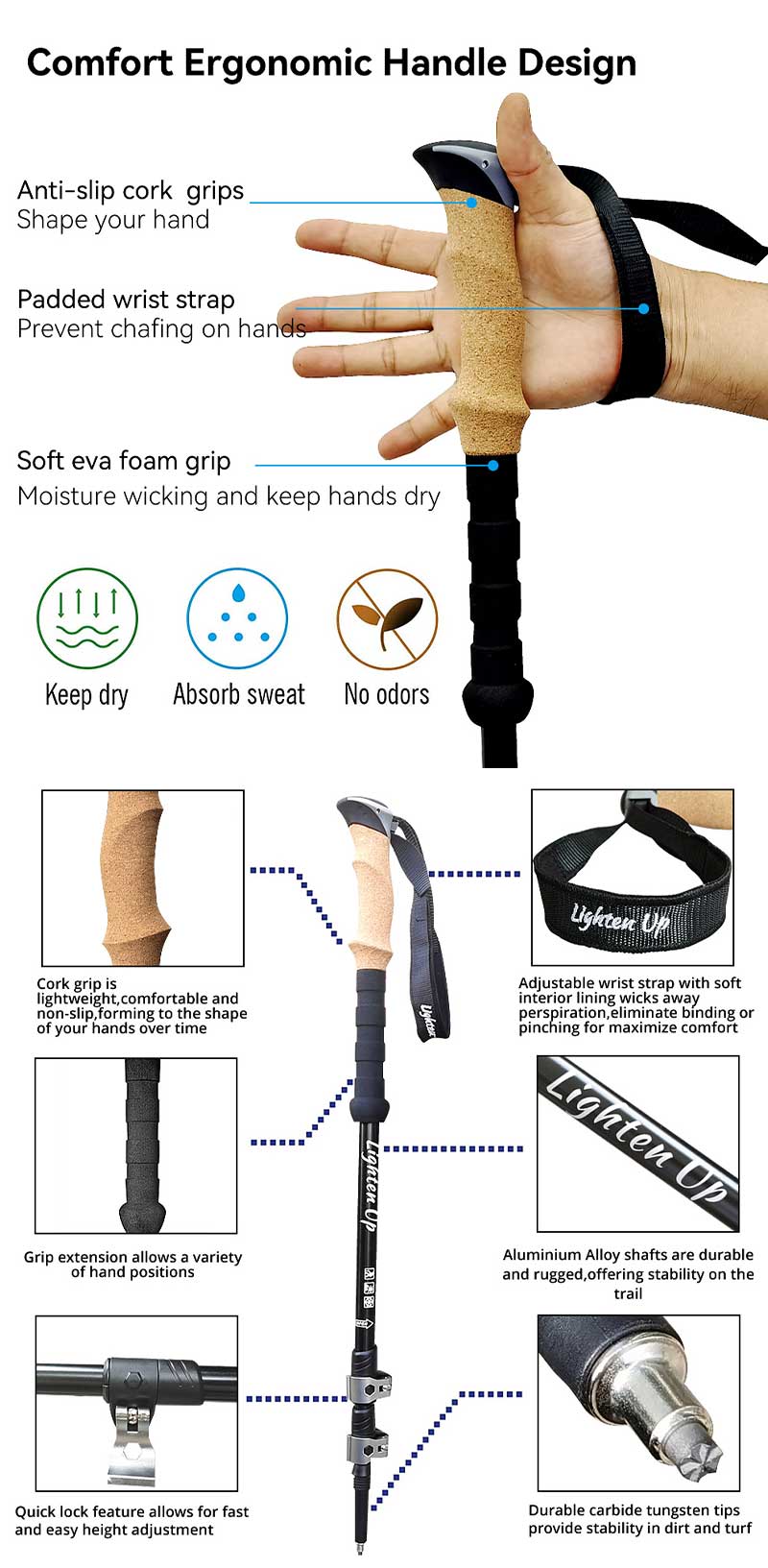 hiking poles foldable