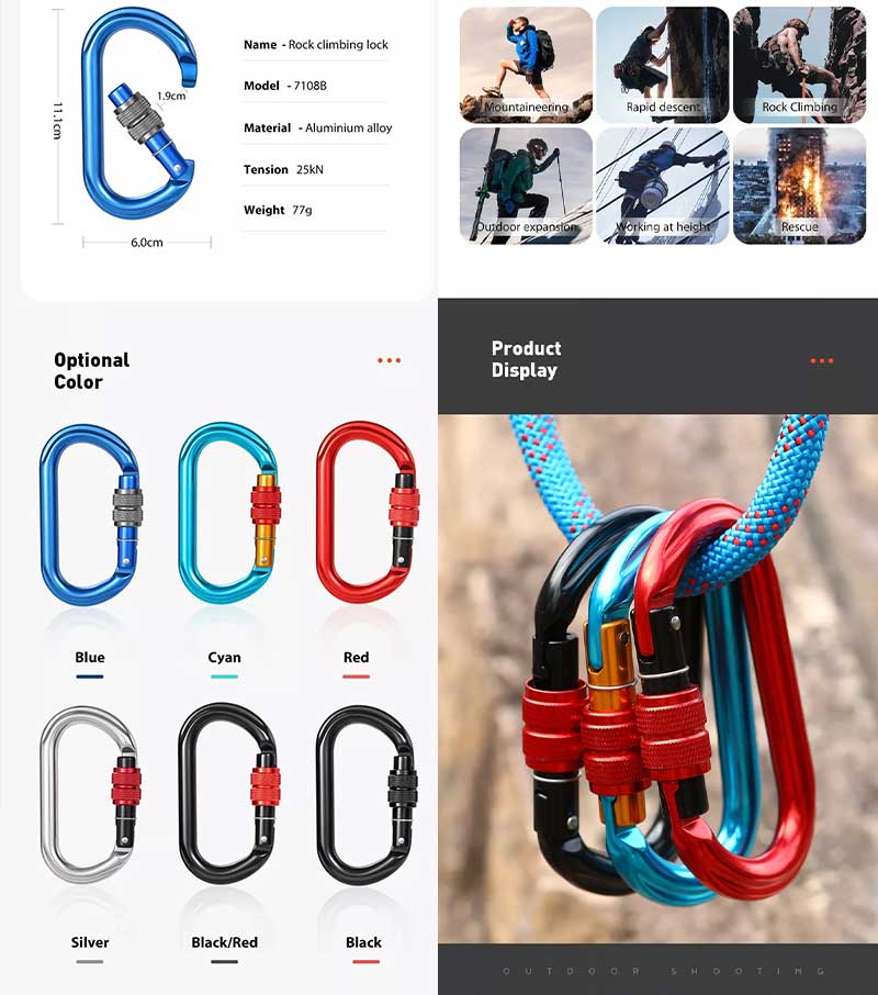 25KN Carabiner 