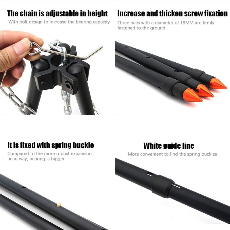 3 Sections Telescopic Campfire Tripod