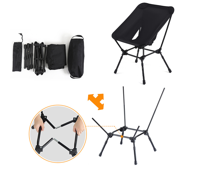 Height Adjustable Moon Camping Chair