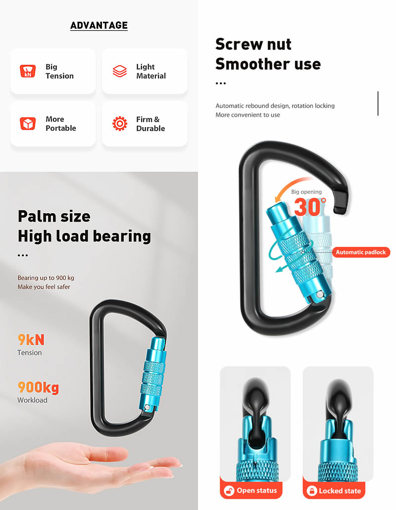 D-Shaped Carabiner