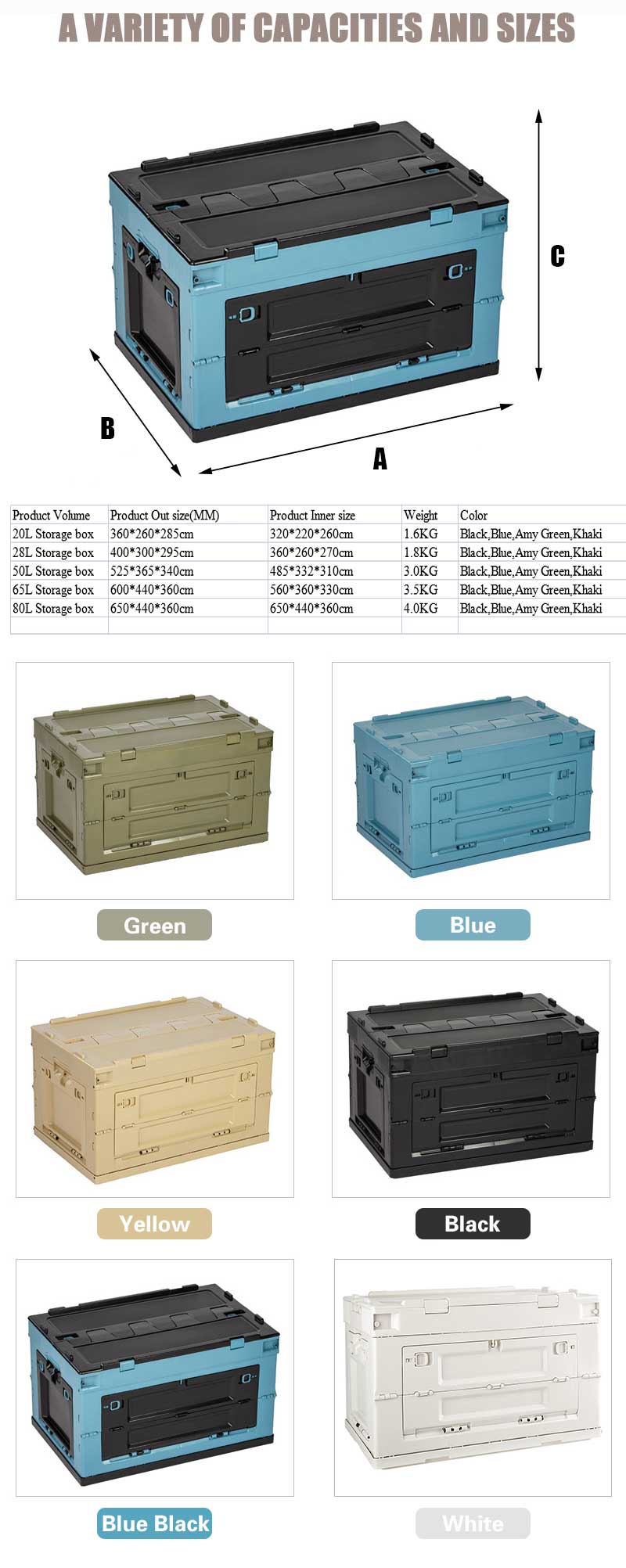 Foldable Plastic Storage Box