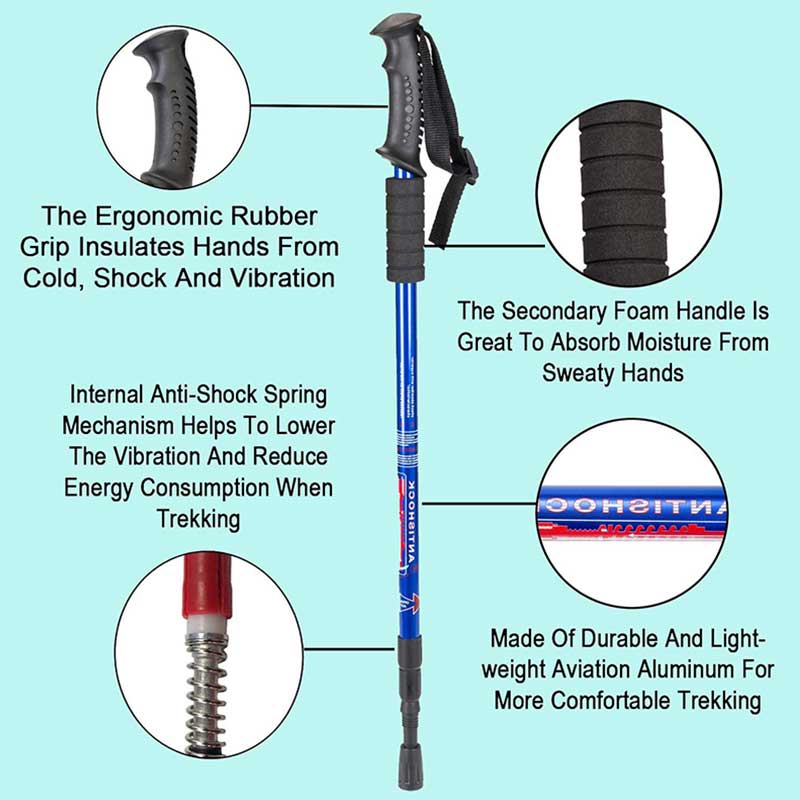 Folding trekking poles