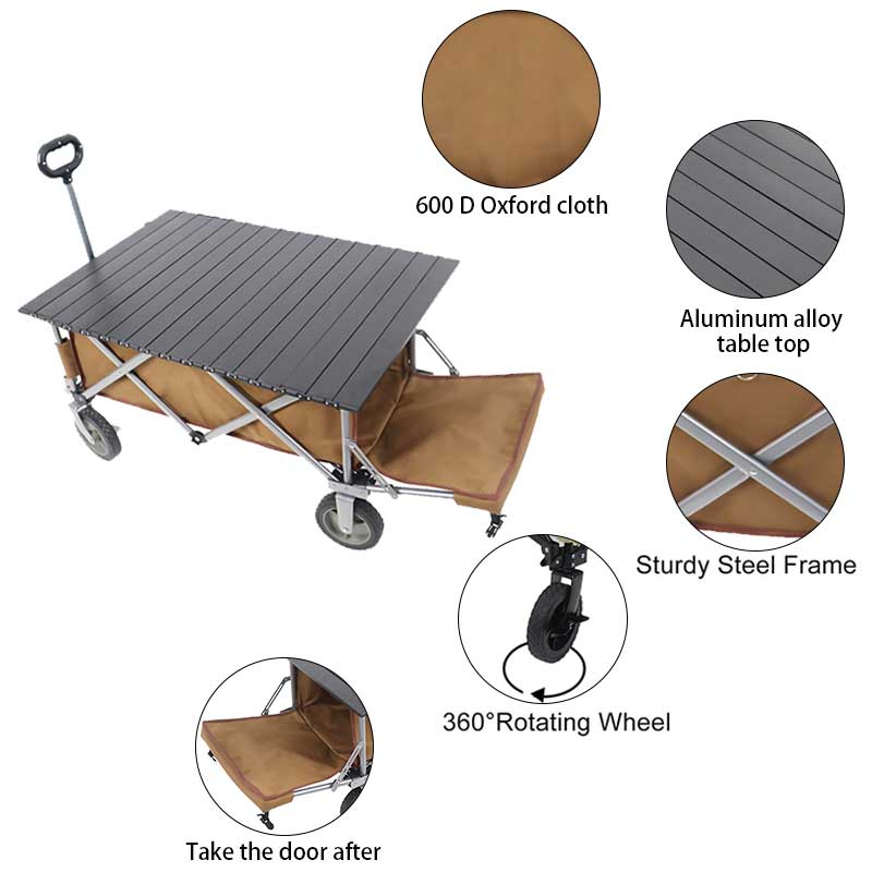 Outdoor Folding Wagon with table top Outdoor Folding Wagon with table top