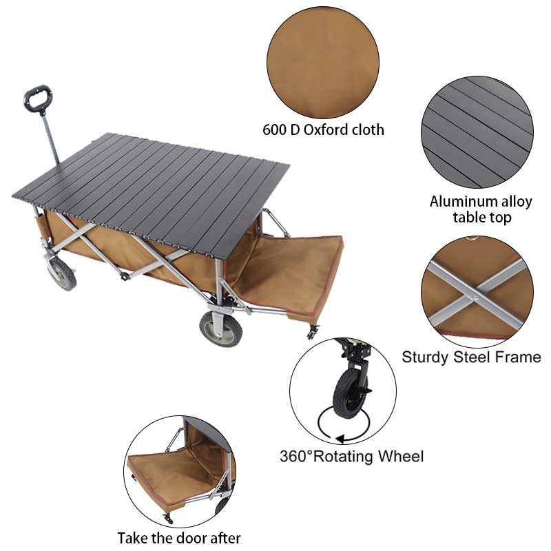 Outdoor Folding Wagon with table top