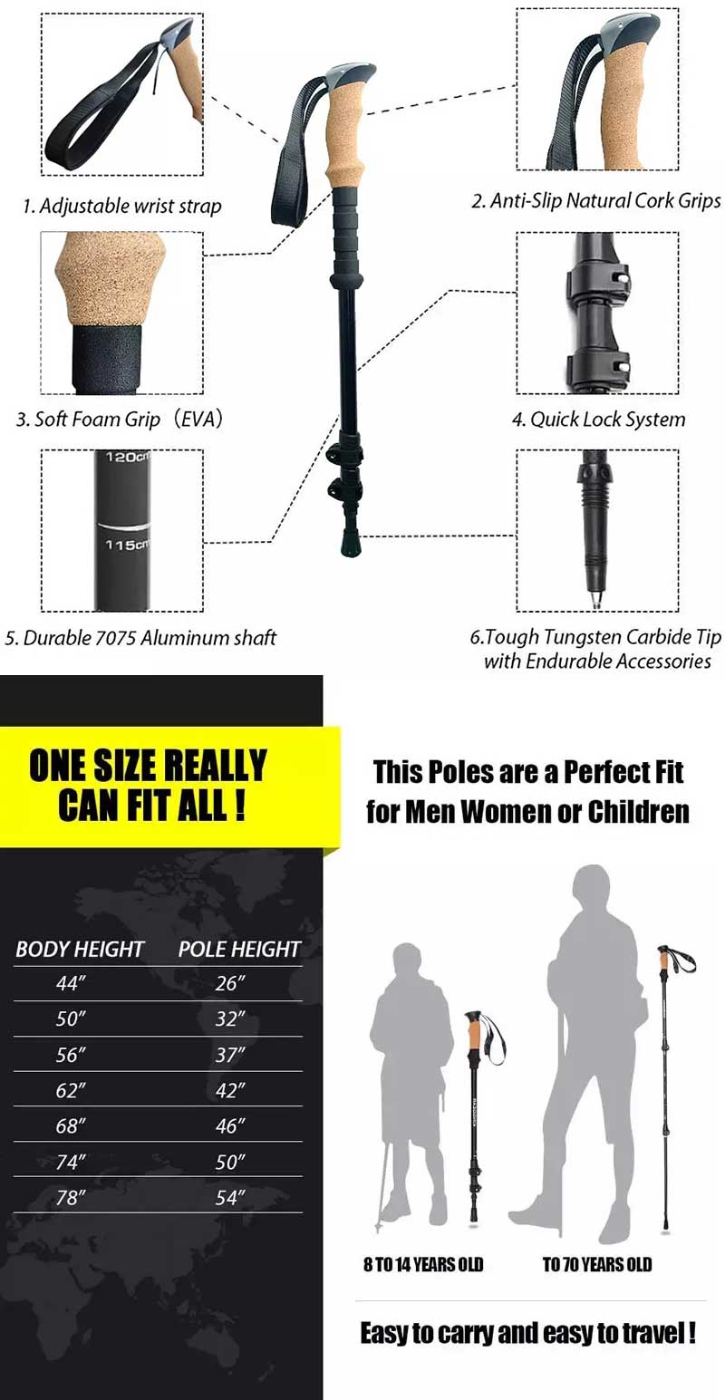 walking trekking poles