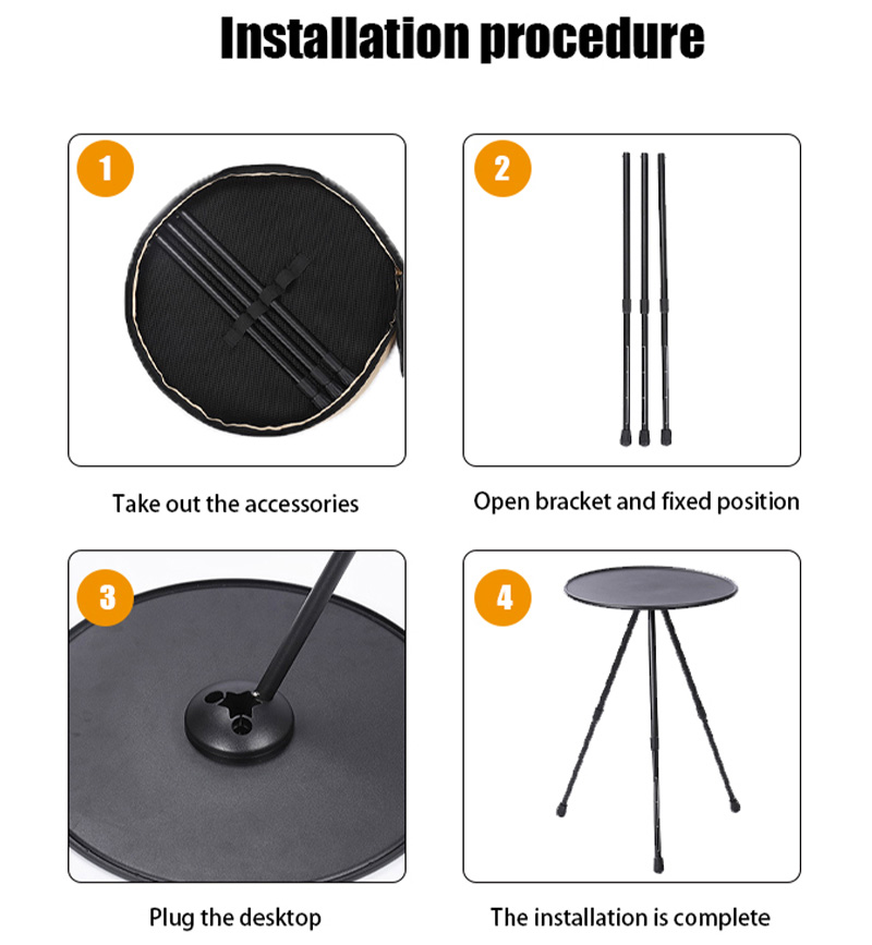 OEM folding small round table