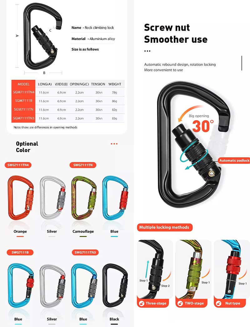 30KN Safety Carabiner