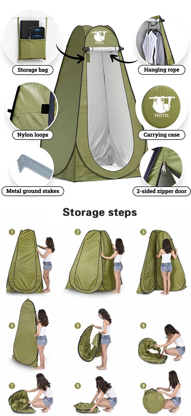 double shower tent