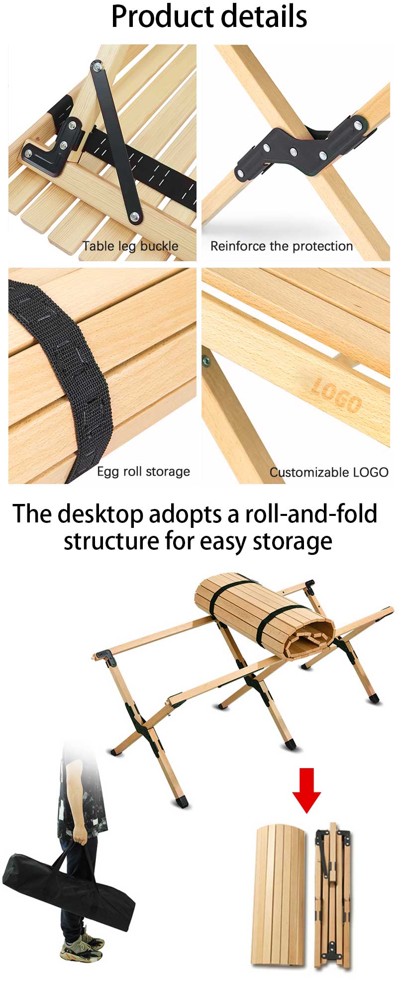 folding wooden table