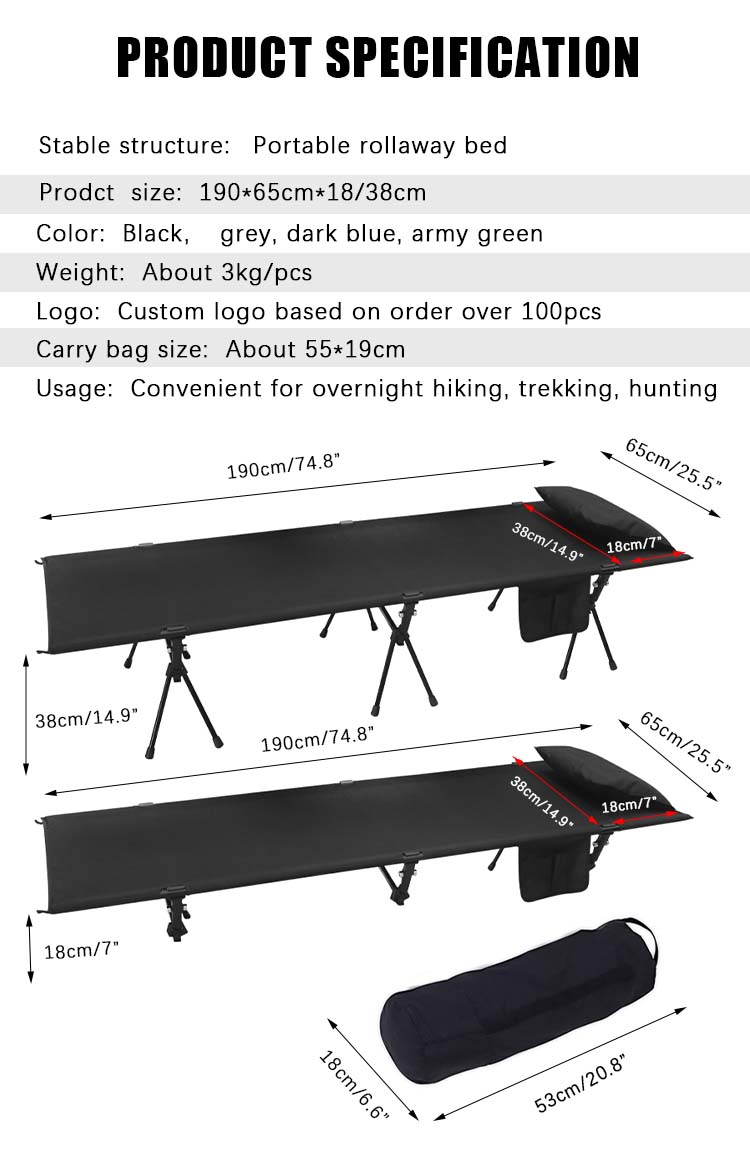 Foldable Adjustable Folding Cot