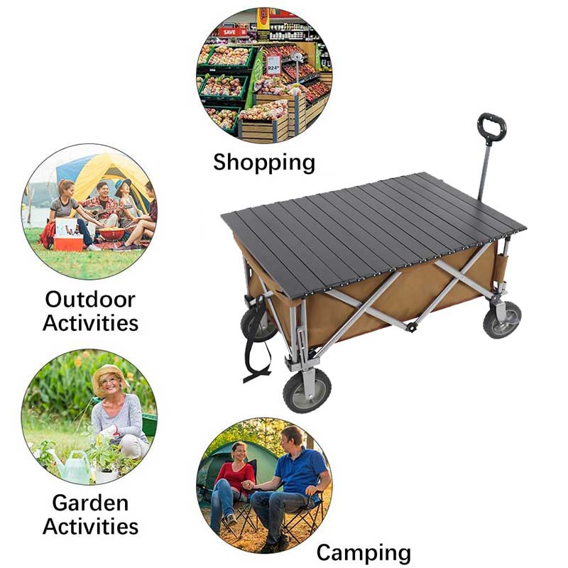 Outdoor Folding Wagon with table top Outdoor Folding Wagon with table top