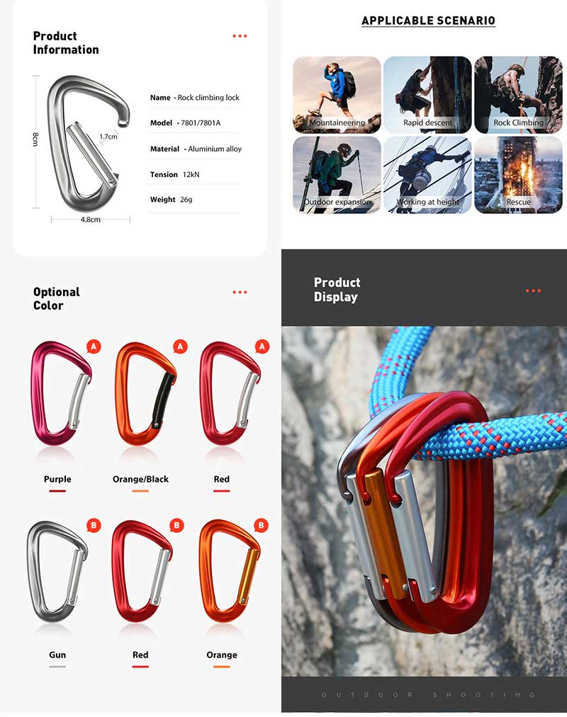D-Shaped Carabiner D-Shaped Carabiner
