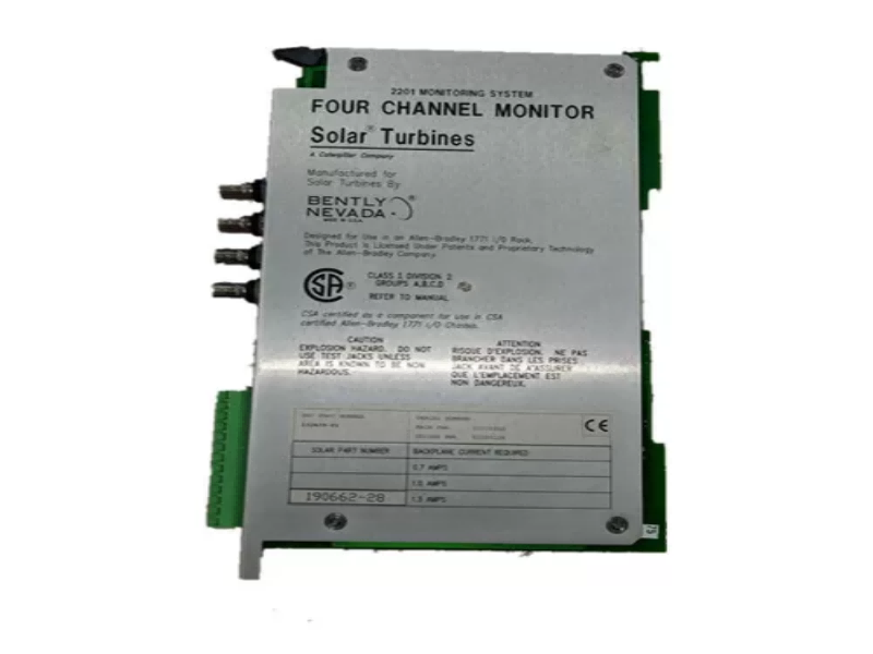 132419-01 Bently Nevada Parts 2201 Monitoring System Four Channel Monitor 132419-01 Bently Nevada Parts 2201 Monitoring System Four Channel Monitor